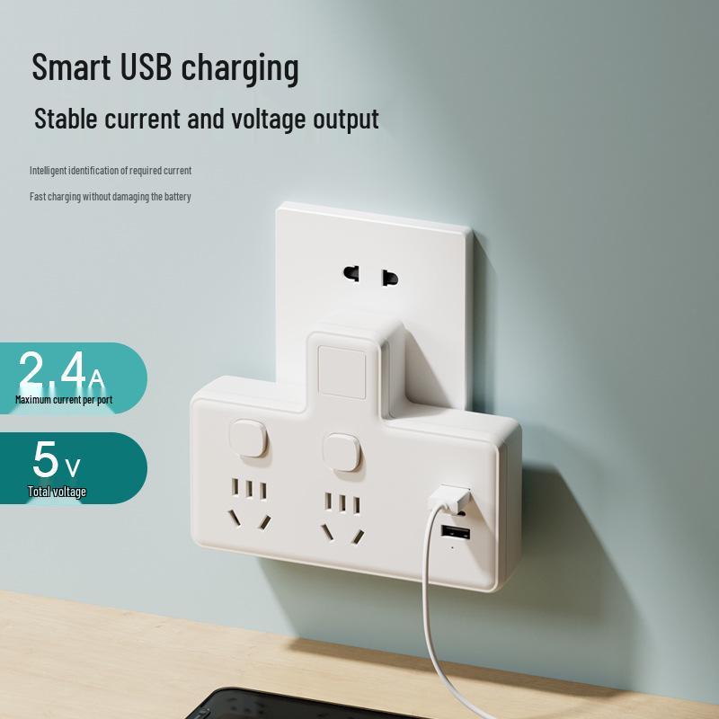Universal Multi-Port Power Strip with Wireless Conversion and International Socket Compatibility