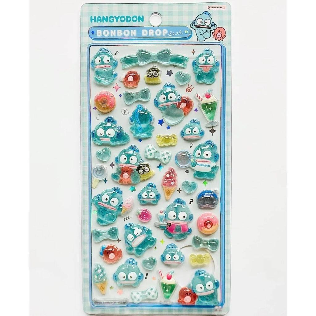 Cute Sanrio 3D Relief Stickers Aesthetic Kuromi Cinnamoroll My Melody Jelly Sticker Kawaii Decoration Bubble Decals Toys Gifts