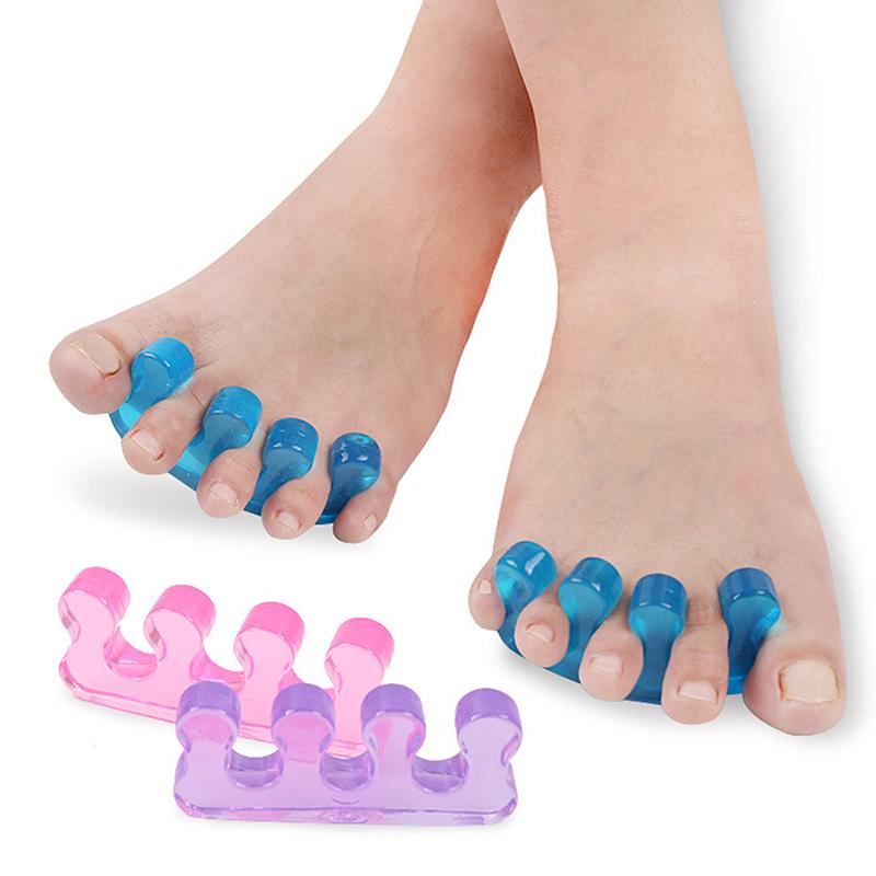 2Pcs Soft Silicone Toe Separator Flexible Finger Spacer Manicure Pedicure Tool