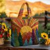 Bird Print Quilted Tote Bag - Fashion Shoulder Handbag Daily Use