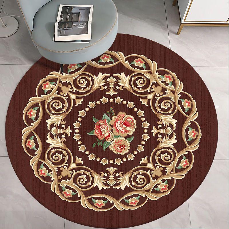 Round Carpet for Living Room Bed Room Floor Carpets Home Decor 3D Printed Rugs Anti-slip Mat