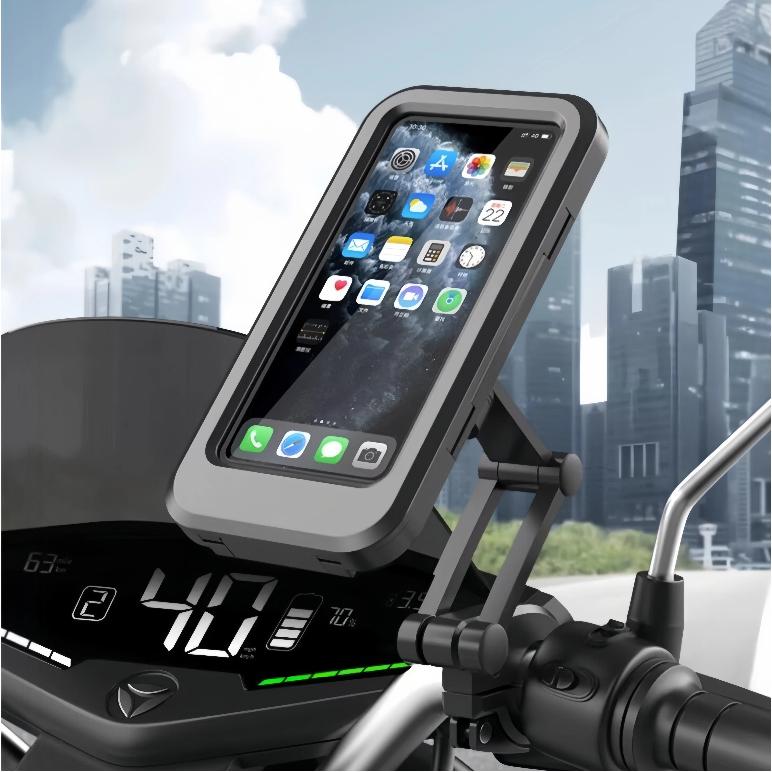 Waterproof Motorcycle Phone Stand, Bicycle Phone Stand, Freely Adjustable Height, Vehicle-Mounted Stand