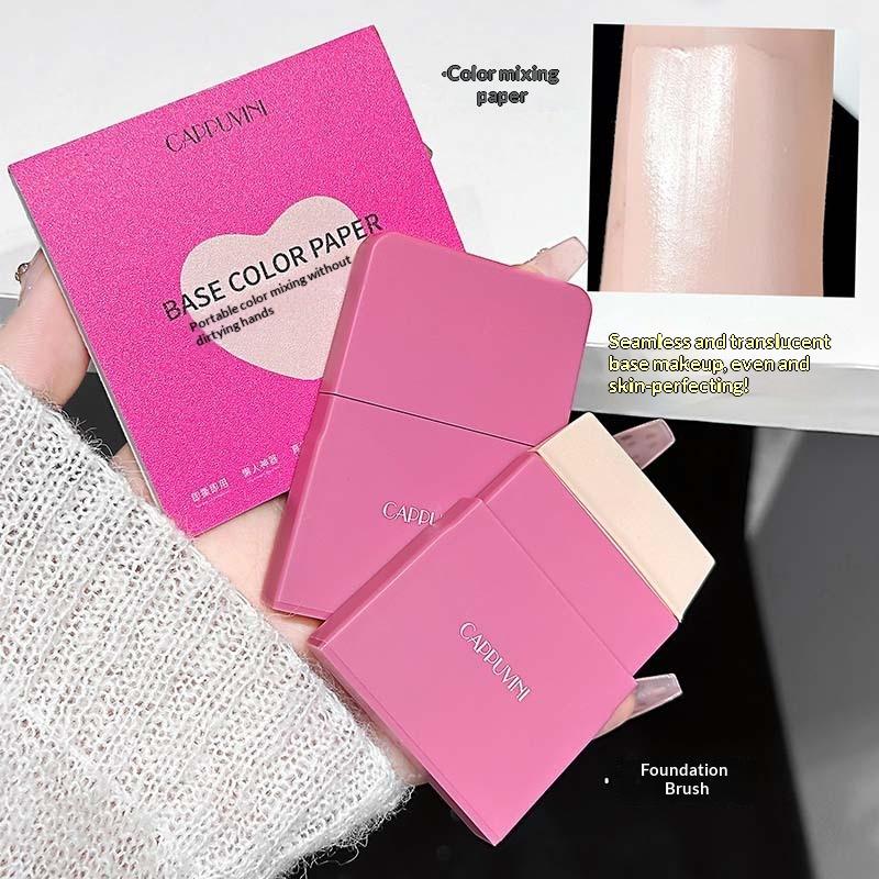 100 Sheets Disposable Makeup Mixing Palette Paper Makeup Mixing Palette Concealer Color Mixing Stripes Foundation Blending Paper