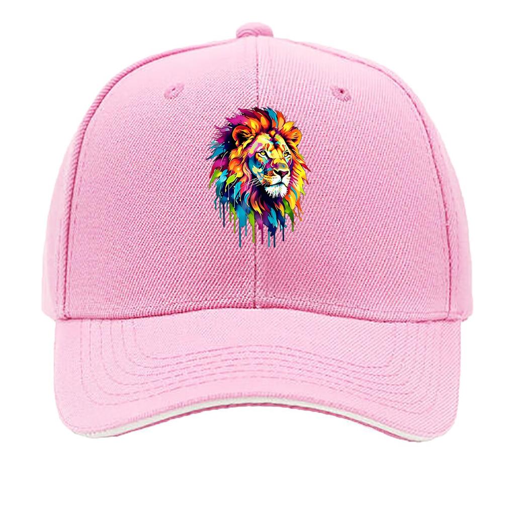 One Lion Design Cap Trendy Caps for Unisex Casual WomenS Hats Comfortable And Airy Curved Brim Sty Sandwich Baseball Cap