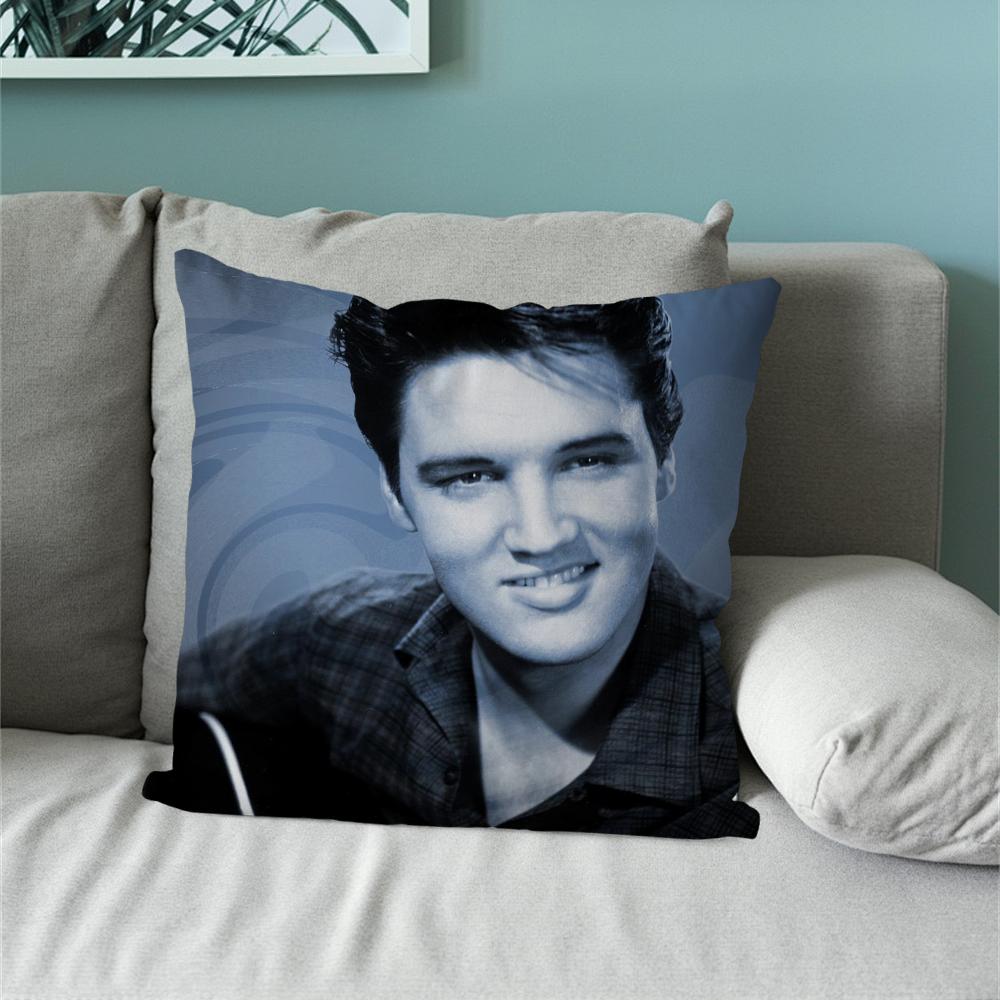 Наволочка Singer E-Elvis Music P-Presley для дивана, прикроватной тумбочки, спальни, спинки, гостиной, офиса, подушка, квадратная, с принтом, несколько 20x20Inch