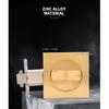 zinc alloy Square indicating sliding door lock, bathroom embedded sliding door, invisible hook lock