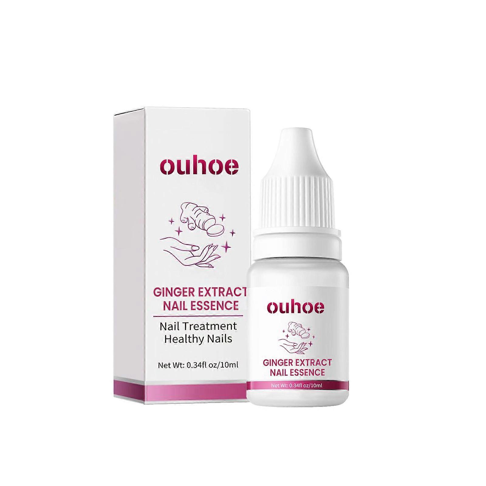 1-5x OUHOE Ginger Nail Care Essence, Gray Nail Moisturizing Care Exfoliating Beauty Nail Essence