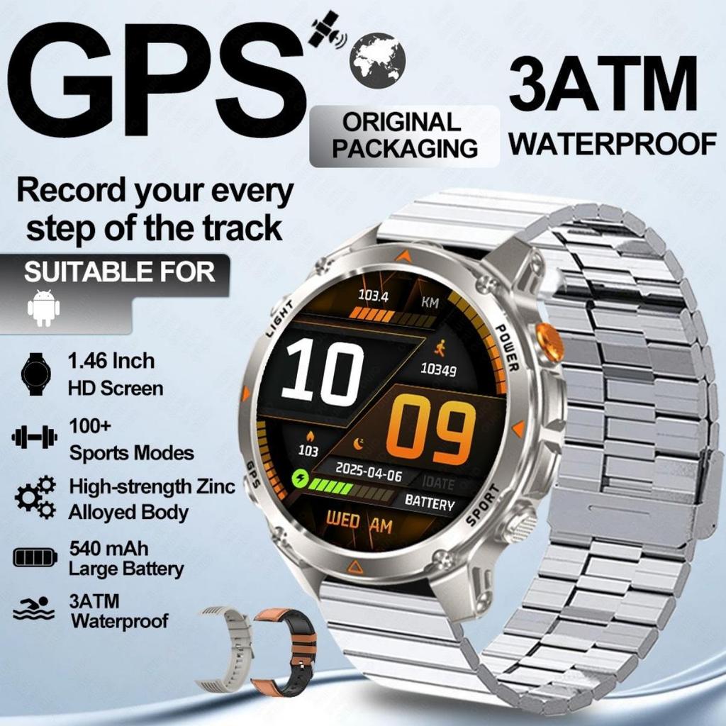 New GPS Precise Positioning Smart Watch IP68 Waterproof Compass Altimeter LED Lighting 100+ Sports Health Management Smart Watch