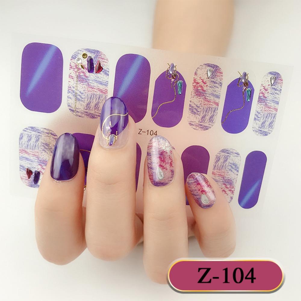 Z dreidimensionaler wasserfester No-Bake-Gel-Nagellack-Film Vollsticker einfacher europäischer und amerikanischer Stil fortgeschrittene Nagelfilm-Papier-Nagelsticker