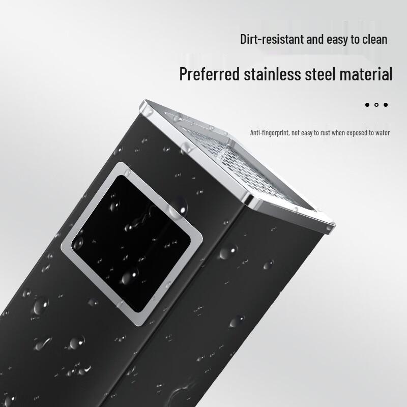 HUIHUADU Square Stainless Steel Ashtray Trash Bin