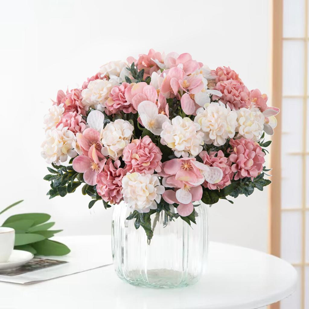 Konstblommor Hortensia Brudbukett Tillbehör Reaförsäljning Festival Krans Scrapbooking Gård Hem Bröllop Dekoration Diy Present