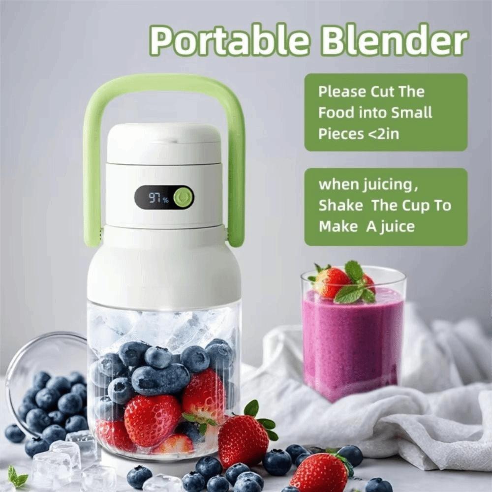 Cordless Portable Juicer with Two Lids Smoothie Maker BPA-Free Automatic Juicing Cup Outdoor