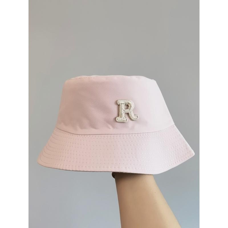 Bucket Hat Simple R Letter Trend Men and Women Versatile Casual Fashion Student Couple Outdoor Sun Protection