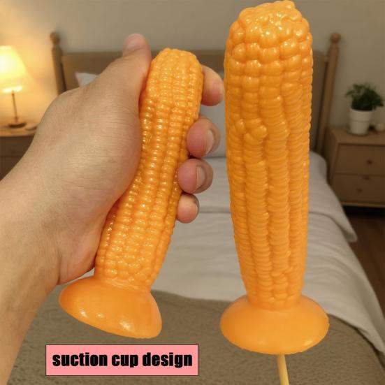 Dildo al Silicone a Ventosa per Mais per Donne, Pene Finto Morbido Realistico con Base a Ventosa Forte, Giocattolo per Adulti per Gioco Solo