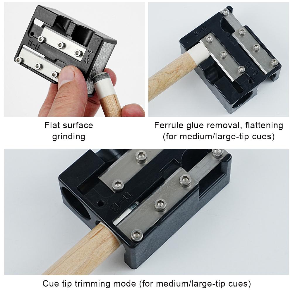 7-in-1 Billiard Cue Multi-Functional Leather Head Repair Tool Sharpener Cleaning Polishing Needling Billiard Accessories