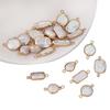 Natural Freshwater Pearls Irregular Gold Edging Double Hanging Pendants For DIY Necklace Bracelet Earrings Jewelry Making