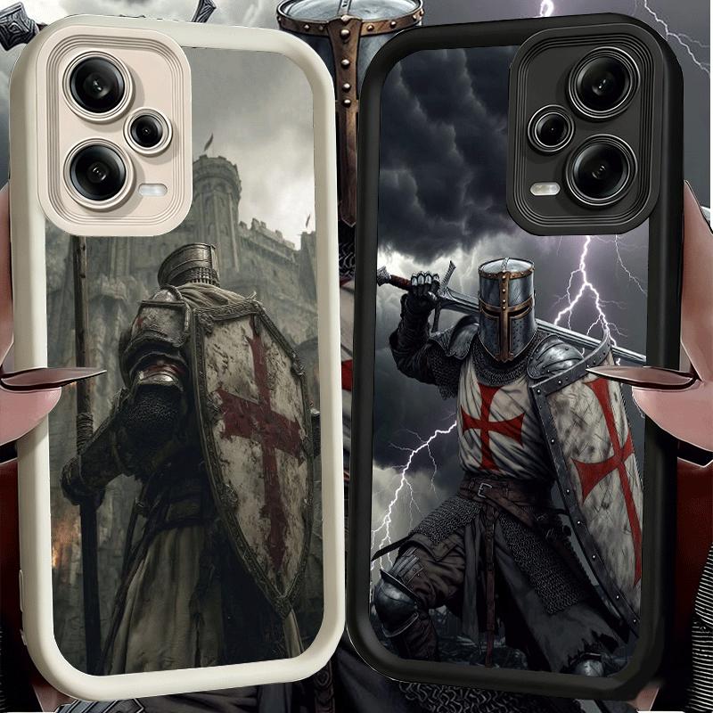 Kreuzritter Templer Weiche Handyhülle für Xiaomi Poco X7 X6 X5 Pro X4 Gt X3 F7 Ultra M8 M7 Redmi 15C 15 14C 13 13C 12 12C 10