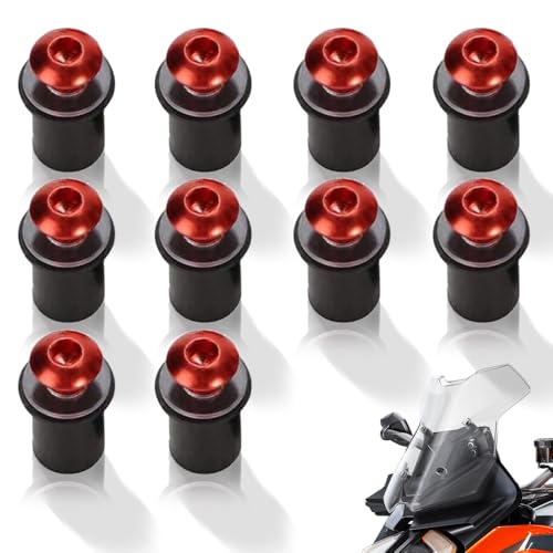 

Болты, Болты для экрана, Резиновые гайки, Винты для ветрового стекла, Для крепления обтекателей и экранов, Красные, Включает шестигранный ключ, Для мотоциклов, Каяков, Мотоцик