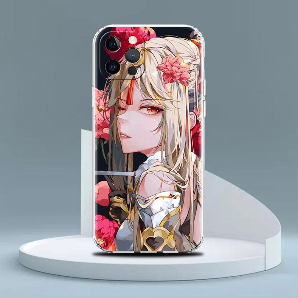Genshin Impact Raiden Shogun Baal Clear Case For Apple iPhone 13 11 14 12 Pro 7 8 Plus XR X XS Max 6 6S 13Pro Phone Cover