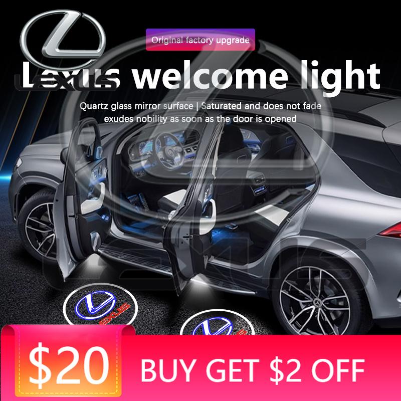 Emblems Led Car Door Logo Welcome Shadow Light For Lexus RX ES GX LS LX IS GS RC UX LM RX270 RX450 RX400h Laser Projector Ghost