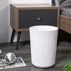 Household Trash Bin With Striped Pattern For Kitchen Bathroom Office Space Saving Small Waste Can for Home Use