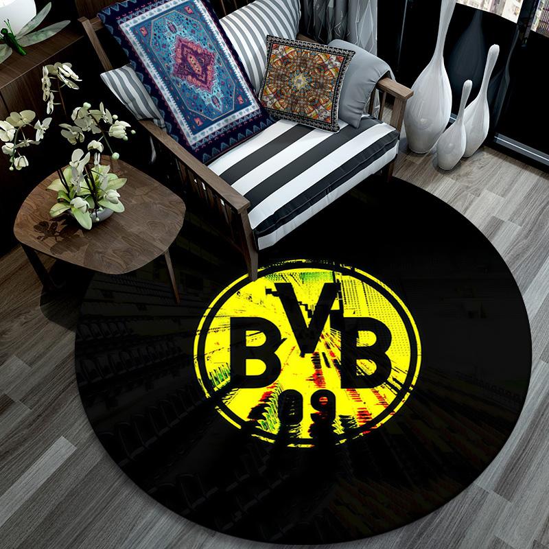 BVB092 Round Area Rug,Carpet Rug for Living Room Bedroom Sofa Playroom Decor,Non-slip Floor Mat