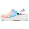 Classic Clog Lightweight Comfortable Sport Sandals Blue Orange Cloud Tie-Dye Print Women Sandals 207151-4KT
