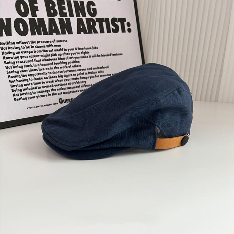 

Women Beret Forward Cap Reversible Stylish High end Hat for Spring and Autumn Versatile Headwear for Women Fashionable темно-синий