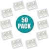 30 Pcs 0.7" White Plastic Right Angle Bracket L Brackets, 90 Degree Corner Brace Corner Support for Wood Shelf Chair Cabinet Box