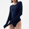 Kalhotky s dlouhým rukávem s výstřihem do O Střih Dámské body Podzim Zima Skinny Spodní body