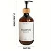 3-Pack 500ml Refillable Shampoo Body Wash Conditioner Lotion Dispenser Pump Bottles for Shower Travel