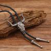 Vintage Western Cowboy Bolo Tie Horn Slips Punk Halskjede Kostymetilbehør Bolo Tie Western