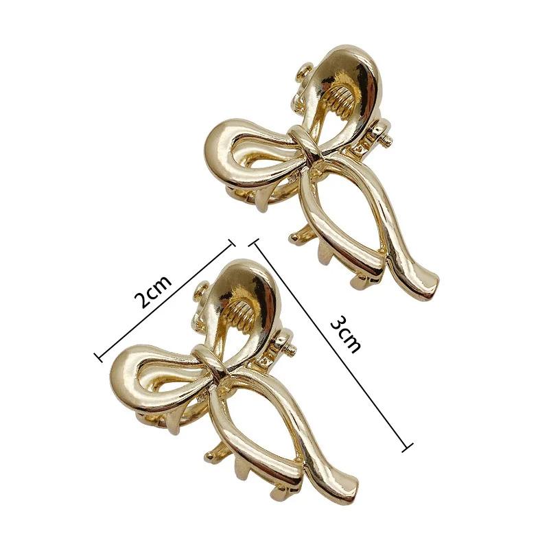 2-4pcs Mini Small Bow Hair Clip for Women Girl Cute Metal Hair Accessories Broken Hair Bang Claw Side Head Clip Summer Headdress
