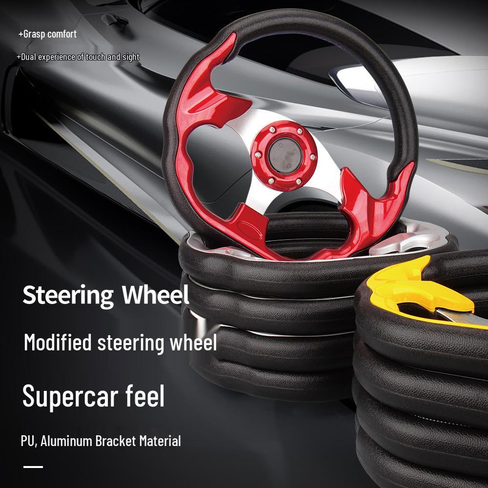 Universal Racing Steering Wheel, suitable for 13-inch steering wheels, ideal for modified and racing cars.