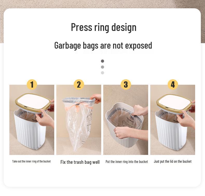 Jieanhui Automatic Smart Sensor Trash Can with Lid - Waterproof for Kitchen, Bathroom, or Living Room