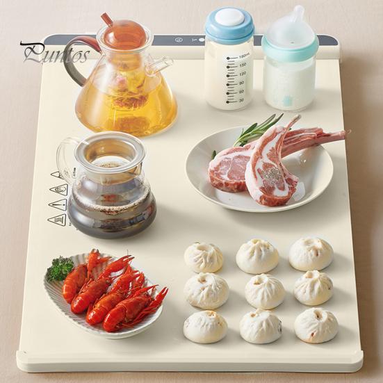 Food Warming Mat Silicone Electric Warming Tray with 3 Level Temperature Quick Heating Anti-Scalding Edges Foldable Buffet Hot Plates Heat Pad for