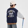 Duoduojia Boys' Color Block Cartoon Baseball Jacket