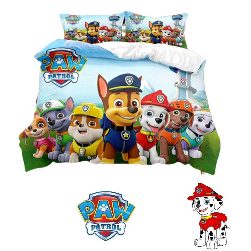 Povlečení Tlapková patrola Polyesterové ložní prádlo pro děti Obsahuje 1 povlak na polštář a 1 povlak na přikrývku Velikost 135x200cm