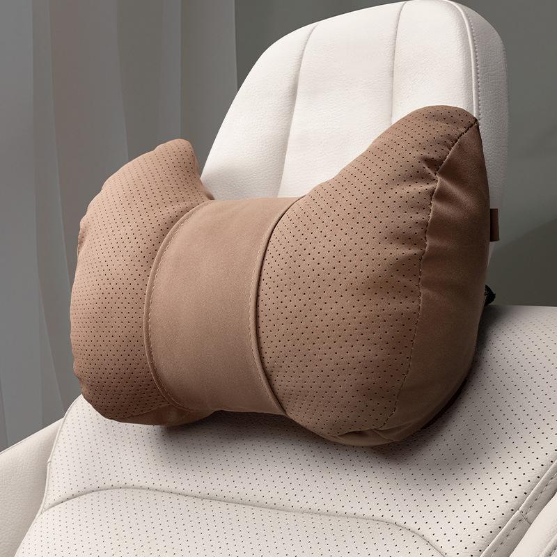 2025 Summer Suede Car Headrest S-Class Pillow Car Neck Protection Pillow High-end Cushion Seat Waist Pillow Waist Protector