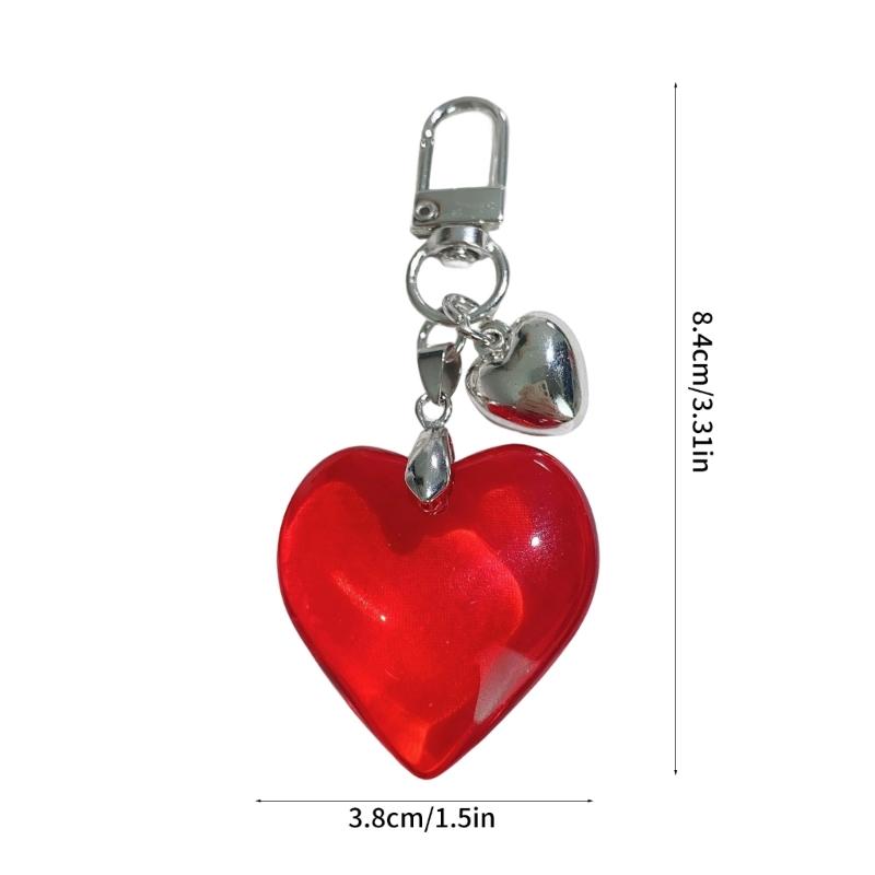 Stylish Heart Pendant Multifuntional Jewelry Fashionable Keychain Accessory Bag Ornament Suitable for Dresses and Tees