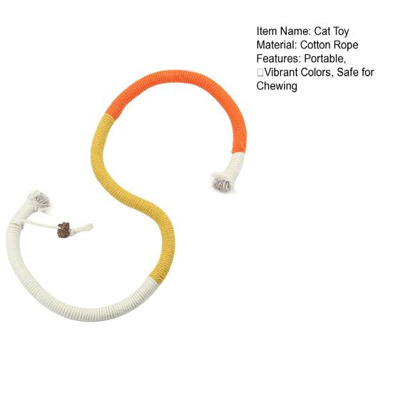 Cat Chew Rope Cotton Rope Cat Chew Toy Safe Teeth Cleaning Toy Interactive Kitten Nip Toy for Hunting Instinct Stimulation Boredom Relief