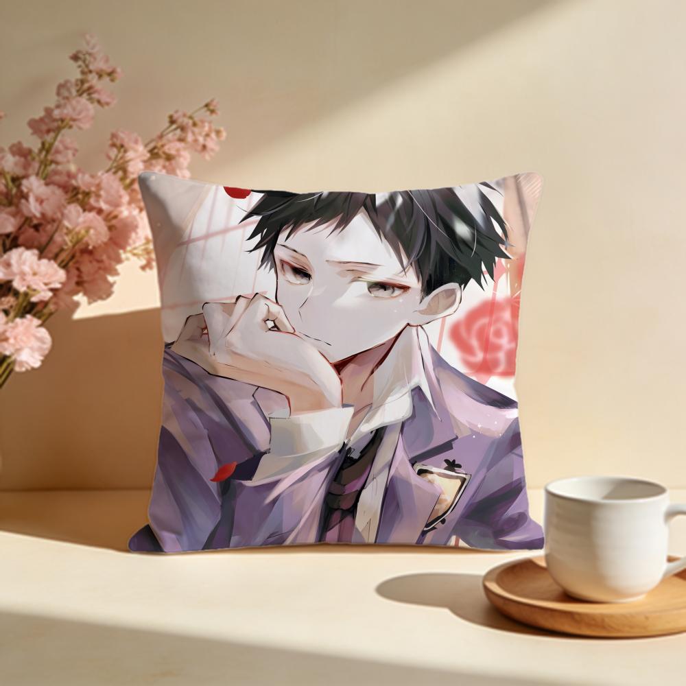 Stylish OOuran High School Host Cluber Cushion Cover Stylish Washable Pillow Cover Ideal for Couch Bedroom Car Decoration