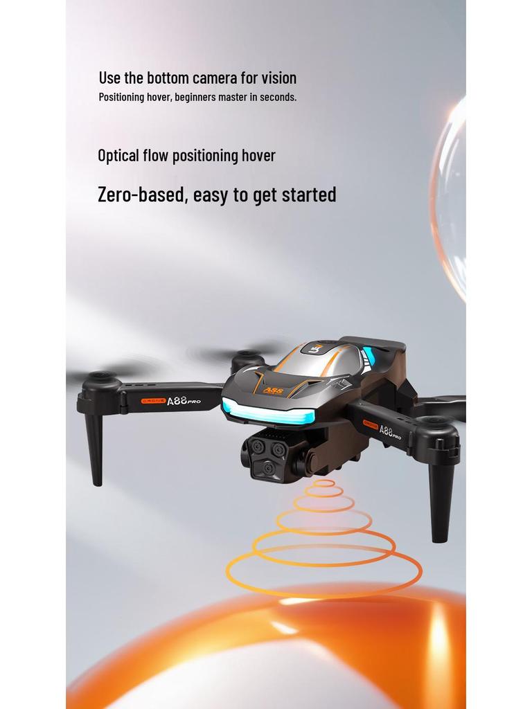 A88 Drone: 8K HD Aerial Photography, Optical Flow, Triple-Camera, Remote-Controlled Aircraft Toy