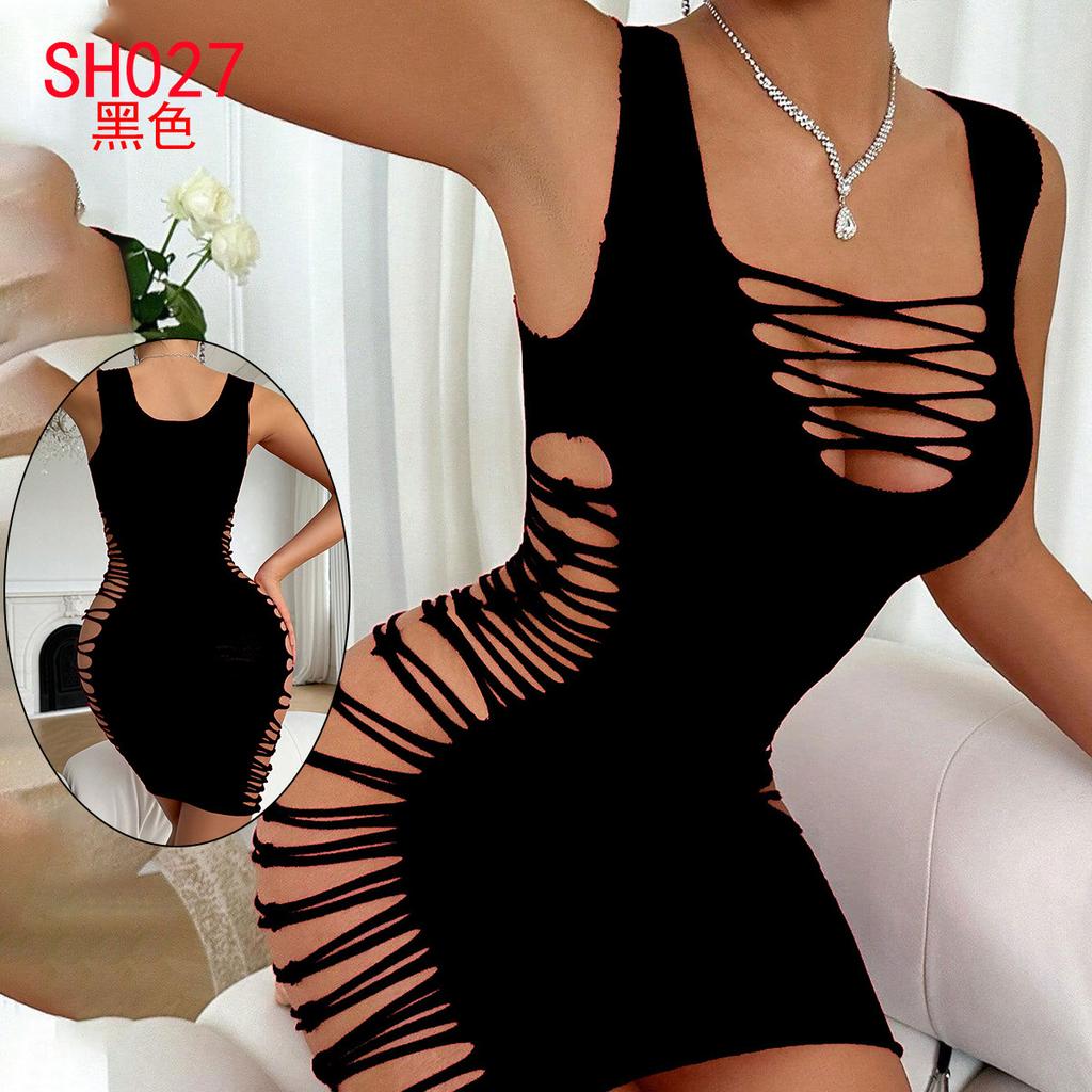 Bielizna Damska Plus Size Seksowna Koszula Nocna Pasjonujące Otwarte Pończochy Pokusa Uniform Bez Pasków Plus Size Namiętność Sh075