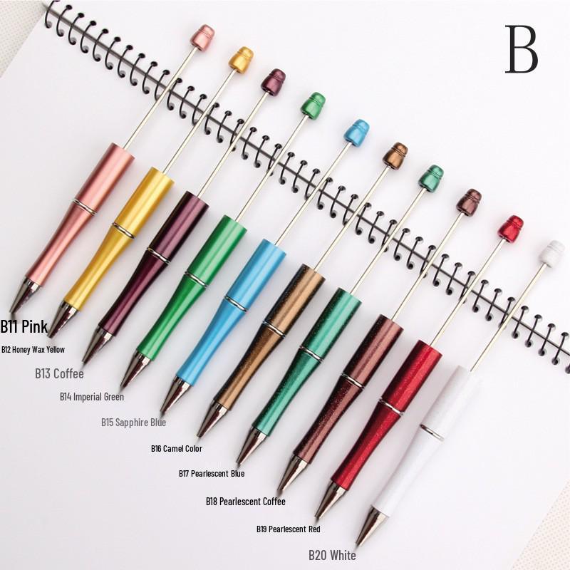Creative UV Multi-Color Gradient Plastic Bead Pen - 130 Colors Available