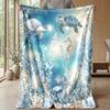 Ocean Life Exploration Theme Blanket Lightweight Warm Flannel Blanket Decorative Throw Blanket for Home Decoration