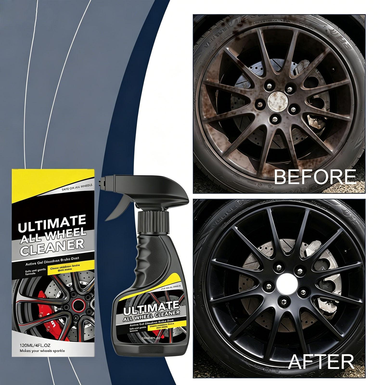 Ultimate All Wheel Cleaner 120ml Safe On All Wheels Active Gel Formula Dissolves Brake Dust And Road Dirt For Thorough Cleaning One Size