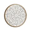 European framed wall circular carved board bedroom wall decoration pendant