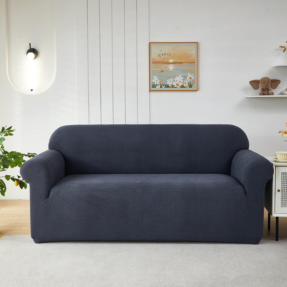 Thick Corn Fleece Couch Cover Stretch Elastic Sofa Slipcover Anti Slip All Season Use