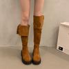boots women's Brand New Female Platform Thigh High Boots Slim Chunky Heels Over The Knee Boots Women Party Shoes Woman